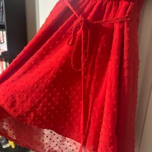 Altar'd State Red Textured Dress